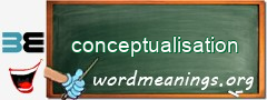 WordMeaning blackboard for conceptualisation